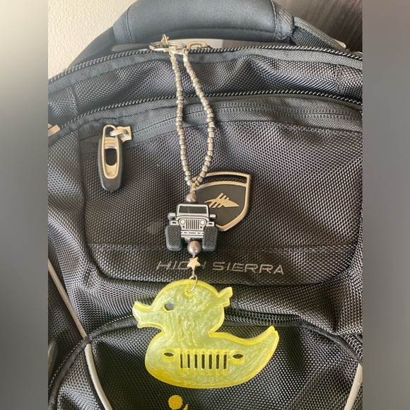 Handmade Resin Duck Jeep Rearview Mirror Charm- Keychain- Backpack - Purse Charm - Picture 3 of 9
